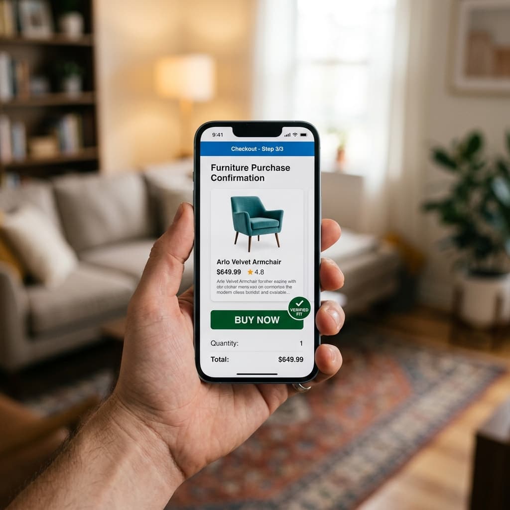 Purchase ready buyer confirmation on phone