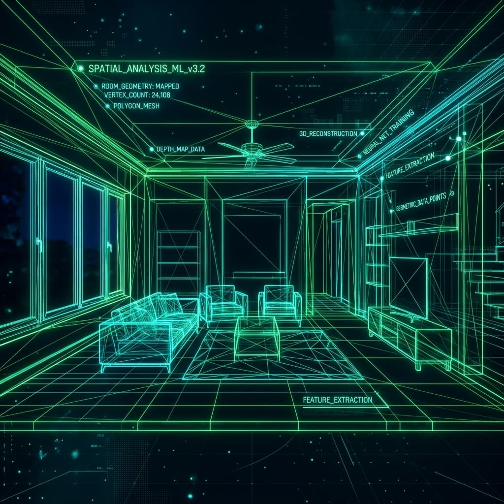 Spatial mesh scanning geometry
